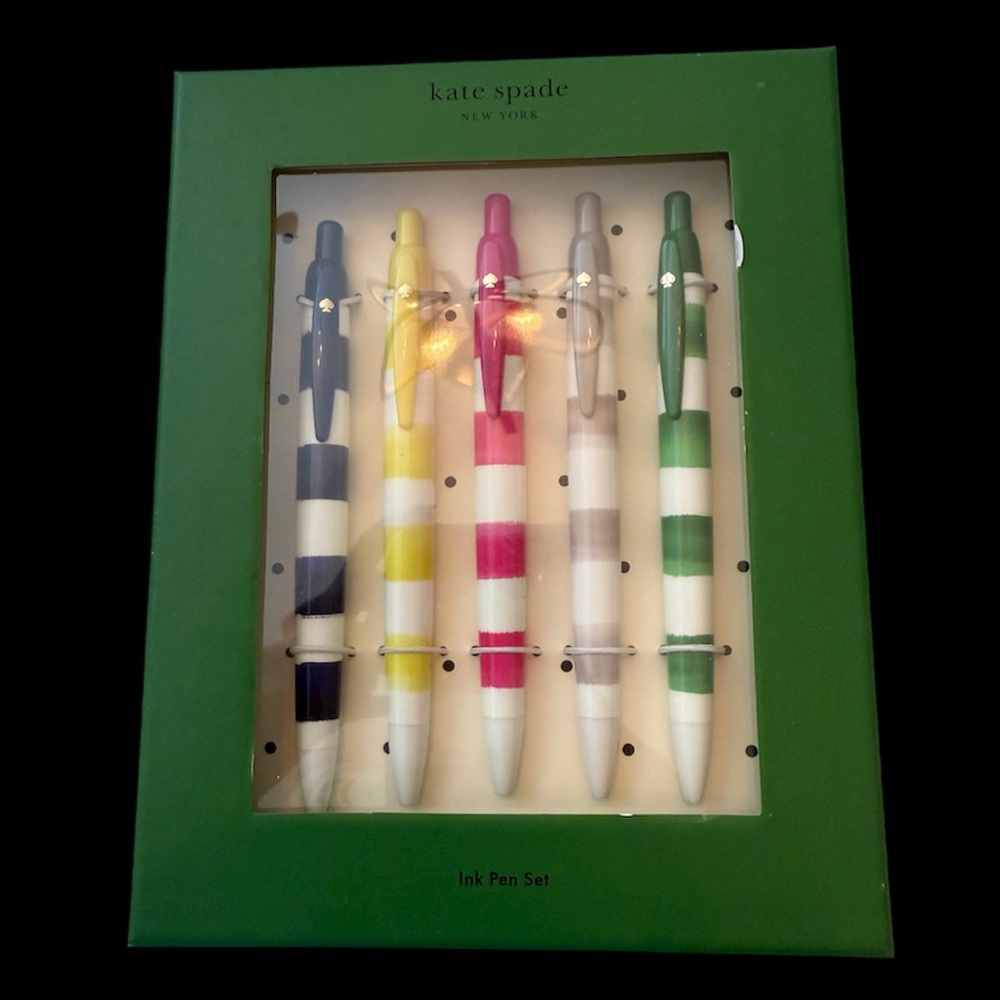 Kate Spade Multicolor Striped Pen Collection